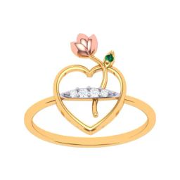P.C. Chandra Jewellers 14k Gold Heart Casual Ring for Women-image-78