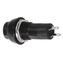 PBS-11B Round Plastic Self-Reset Switch 12mm 2-Pin Momentary Push Button Switch For Quick On/Off Control - Black - RS6579PBS-11B Round Plastic Self-Reset Switch 12mm 2-Pin Momentary Push Button Switch For Quick On/Off Control - Black - RS6579 image 3
