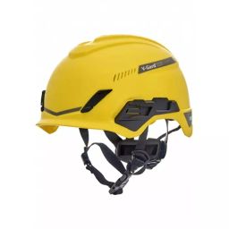 MSA Safety V-Gard H1 Black Yellow Safety Helmet with Chin Strap Adjustable Ventilated, 10212398-image-30