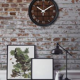 RANDOM Coffee Brown Round 30.48 cm Analogue Wall Clock-26