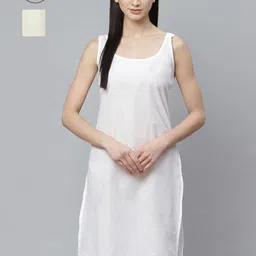 ADA Women White and Cream Pack of 2 Solid Sustainable Handloom Slips-image-41