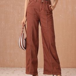 all about you Women Wide Leg High-Rise Stretchable Jeans-image-58