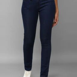Allen Solly Navy Cotton Mid Rise Jeans-picture-0