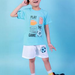 CHANDRIKA Kids-Boys Blue Clothing Set-image-90