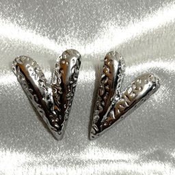 ANAMIKA Stainless Steel Silver-Plated Anti-Tarnish Heart Shaped Studs-picture-0
