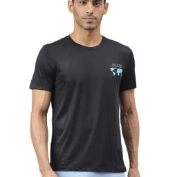 ALCIS Black Anti-Static Slim Fit Round Neck Training T-Shirt-image-82