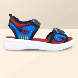 Kidsville Navy & Red Floater Sandals-image-13