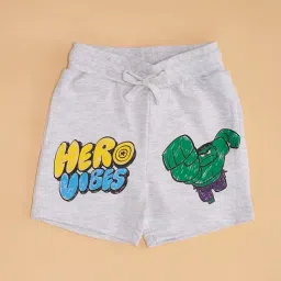 Pantaloons Baby Light Grey Graphic Print Shorts-image-67