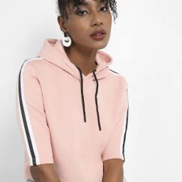 Campus Sutra Pink Cotton Hoodie-picture-20