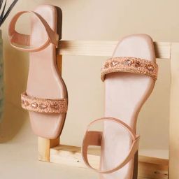 The White Pole Women's Nude Ankle Strap Sandals-image-28