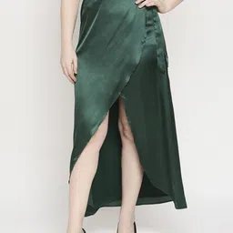 AMMARZO Women Wrap Knot Wrap Maxi Skirt-image-13