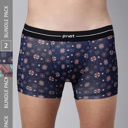 pivot Men Pack Of 2 Floral Printed Trunks-26