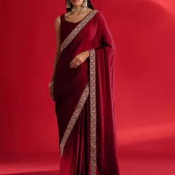 SILKWEAR Embellished Sequinned Saree-image-89