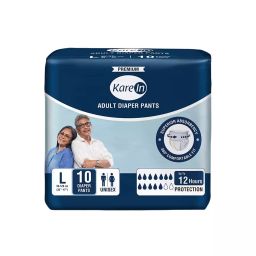KareIn Premium Unisex Large Adult Diaper Pants 35- 47 inch, Pack of 8-image-34