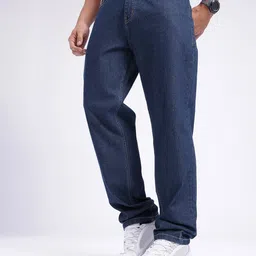 glitchez Men Relaxed Fit Mid-Rise Embroidered Stretchable Jeans-picture-48