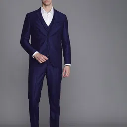 Louis Philippe Self Design Slim-Fit Single-Breasted Three-Piece Formal Suit-picture-46