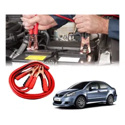 Auto Pearl 2.29 m (7.5 Ft) 500 A Heavy Duty Booster Anti Tangle Battery Jumper Cable for Maruti Suzuki SX4 (Pack of 2)-81