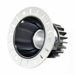 Noble Electricals 12 W White + Black LED Fiona Downlight Warm White NE-DL-FIONA-12-22