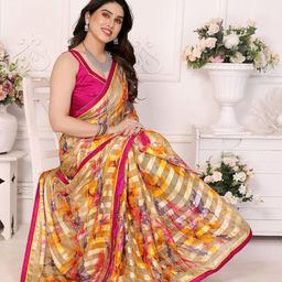 KALINI Floral Satin Saree-image-41