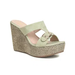 VALIOSAA Open Back Wedge Heels With Buckles-21