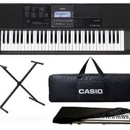 Casio CTX870IN 61-Key Portable Keyboard Combo Pack With Stand, Adapter, Padded Bag and Dust Cover image 1