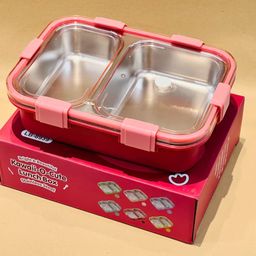 SCHOOLISH KAWAII O CUTE  Lunch Box with Spoon & Fork COLOR MAY VARY-picture-21