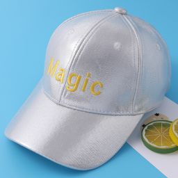 Pine Kids Baseball Cap Text Embroidery - Silver-23