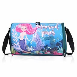Echo Boomers Mermaid Pink & Sky Blue Duffel Bag - Dive into Adventure with Girlish Charm-image-13