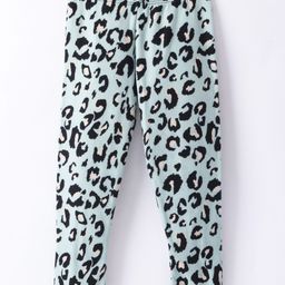 CrayonFlakes Animal Printed Super Stretch Full Length Leggings - Green-image-21