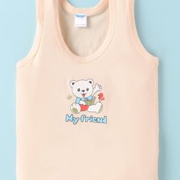Tango Single Jersey Knit Sleeveless Vests with Bear Print - Cream-image-23