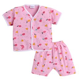 Little Angels Cotton Half Sleeves Fruit Printed Shirt & Coordinating Short Set - Pink-image-60