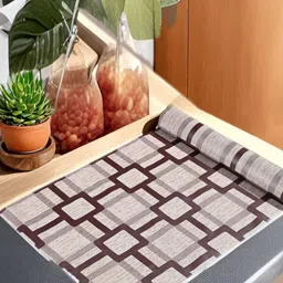 REVEXO White & Brown Printed Water-Resistant Shelf Liner-image-39