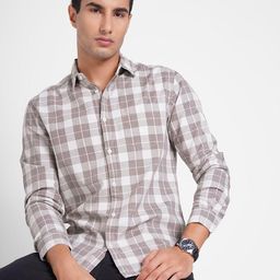 Peregrine by Pantaloons Tartan Checked Pure Cotton Casual Shirt-picture-17