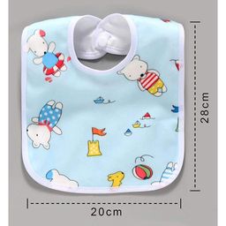 DOMENICO Feeding Bibs With Snap Button Closure Pack of 3 - Multicolour image 3
