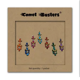 Comet Busters Set of 5 Handcrafted Reusable Traditional Designer Bindis - 004 image 2