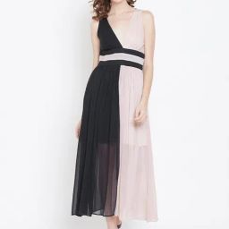 DODO & MOA Black & Beige Maxi Dress-image-30