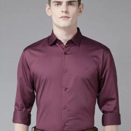 V Dot Purple Slim Fit Shirt-image-15