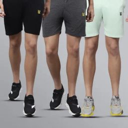 Vimal Jonney Multicolor Regular Fit Lounge Shorts - Pack of 3-image-96