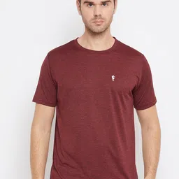 EPPE Men Maroon Solid Round Neck T-shirt-image-5