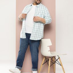 Sztori Men Plus Size Original Checked Casual Shirt-image-88