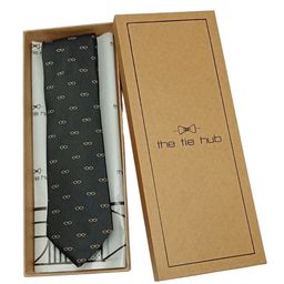 The Tie Hub Men Printed Pure Silk Broad Tie-image-9