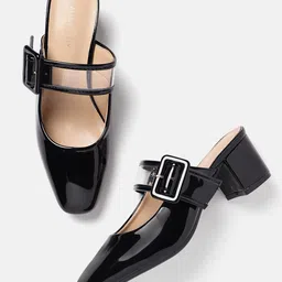 Allen Solly Buckle Detail Block Heel Mules-image-87