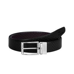 Walrus Men Black Textured Leather Formal Belt-17