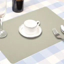 OBSESSIONS Set Of 6 Grey Solid Table Mats-image-7