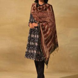 Folksong By W Maroon Printed Dupatta-image-71