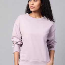 Roadster Women Lavender Solid Sweatshirt-picture-51