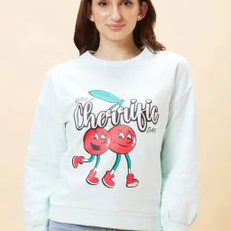 Globus Mint Green Printed Pullover-image-75
