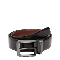 Teakwood Leathers Black & Brown Solid Leather Reversible Belt-image-20