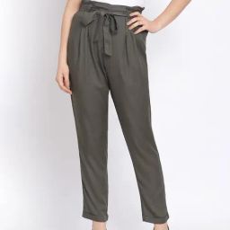 Oxolloxo Green Regular Fit Mid Rise Pants-picture-5