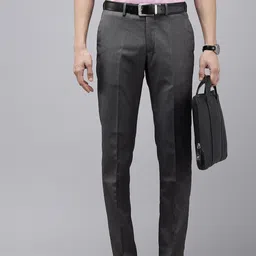 Arrow Men Textured Hudson Tailored Fit Formal Trousers-picture-19